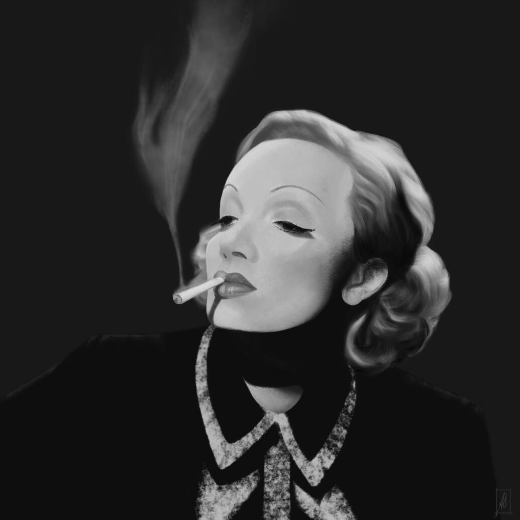 Marlene Dietrich portrait